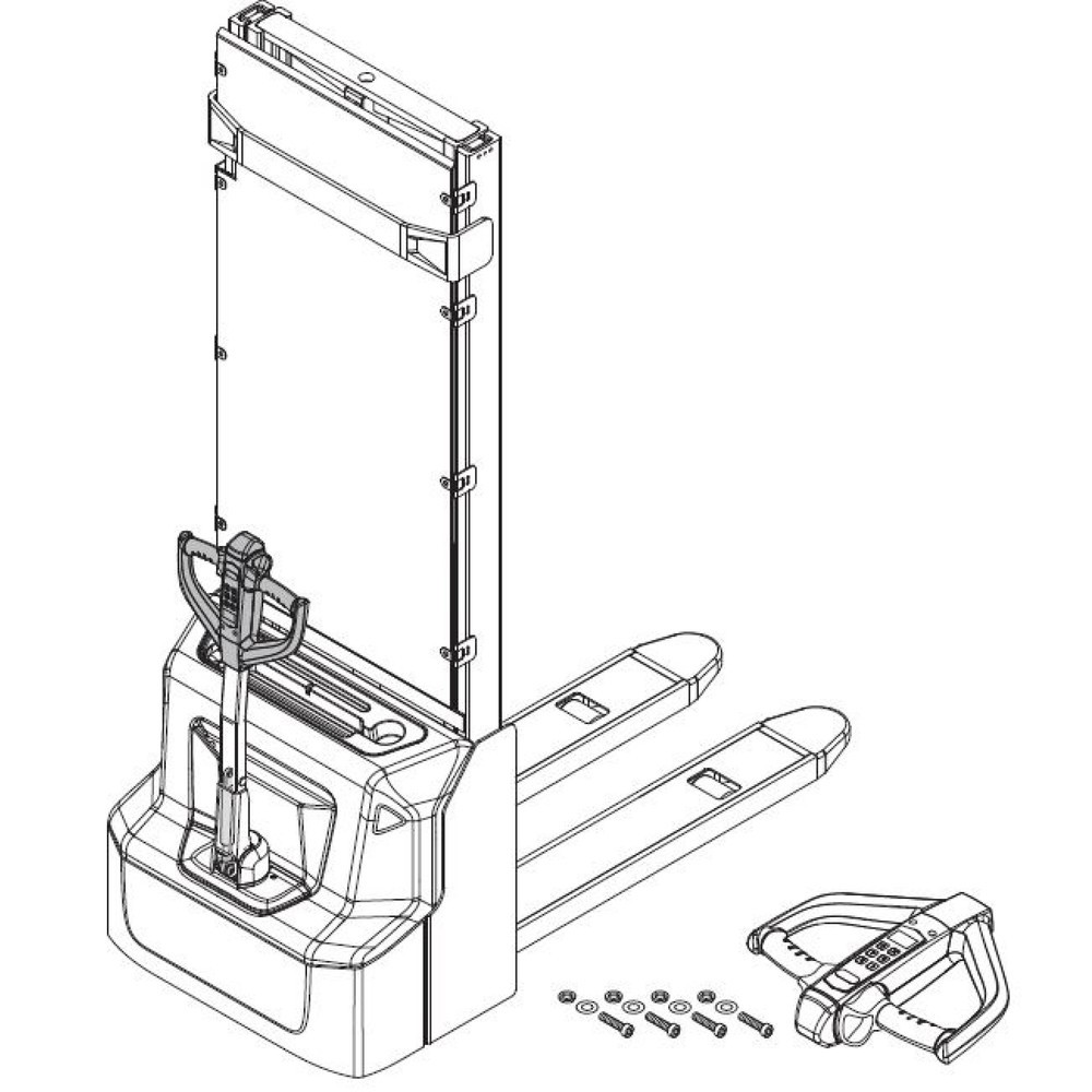 Produktabbildung Nr. 2: Self-Service-Kit für Elektro-Hochhubwagen Ameise® PSE 1.2 - Deichselkopfwechsel, 3-teilig
