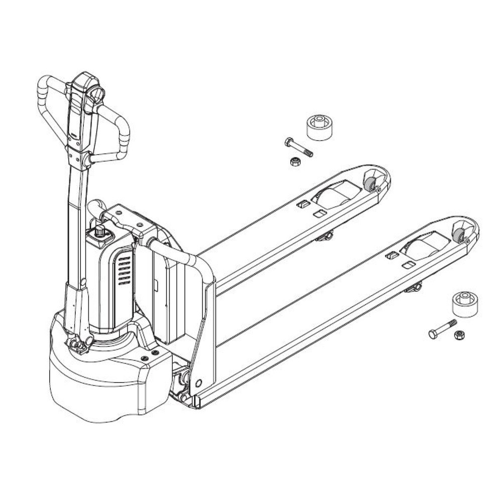 Produktabbildung Nr. 2: Self-Service-Kit für Elektro-Hubwagen Ameise® PTE 1.1 - Einfahrrollenwechsel, 7-teilig