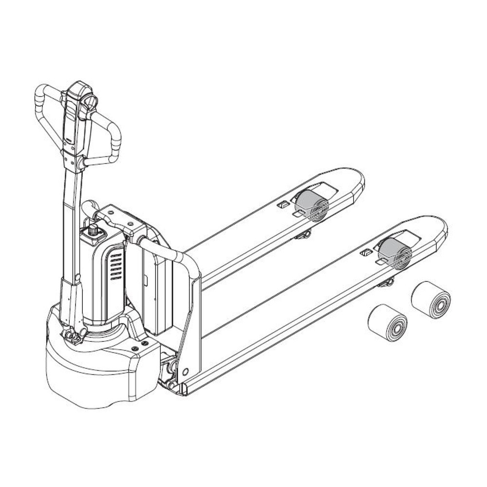 Produktabbildung Nr. 2: Self-Service-Kit für Elektro-Hubwagen Ameise® PTE 1.1 - Lastrollenwechsel, 13-teilig