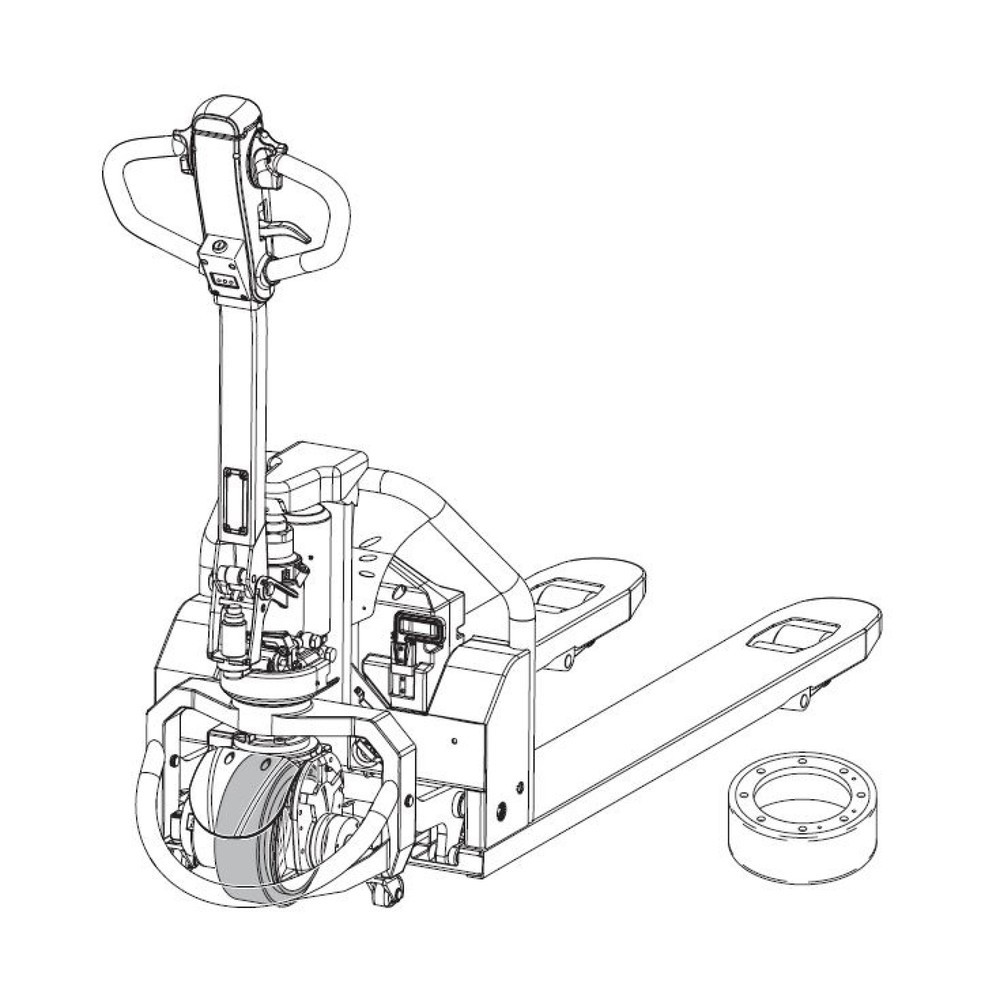 Produktabbildung Nr. 2: Self-Service-Kit für Elektro-Hubwagen Ameise® PTE 1.3 - Antriebsradwechsel, 18-teilig