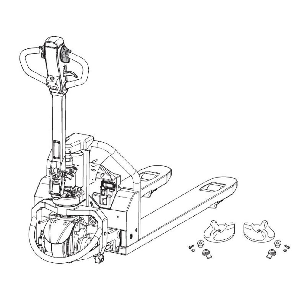 Produktabbildung Nr. 2: Self-Service-Kit für Elektro-Hubwagen Ameise® PTE 1.3 - Drehgriffwechsel, 10-teilig