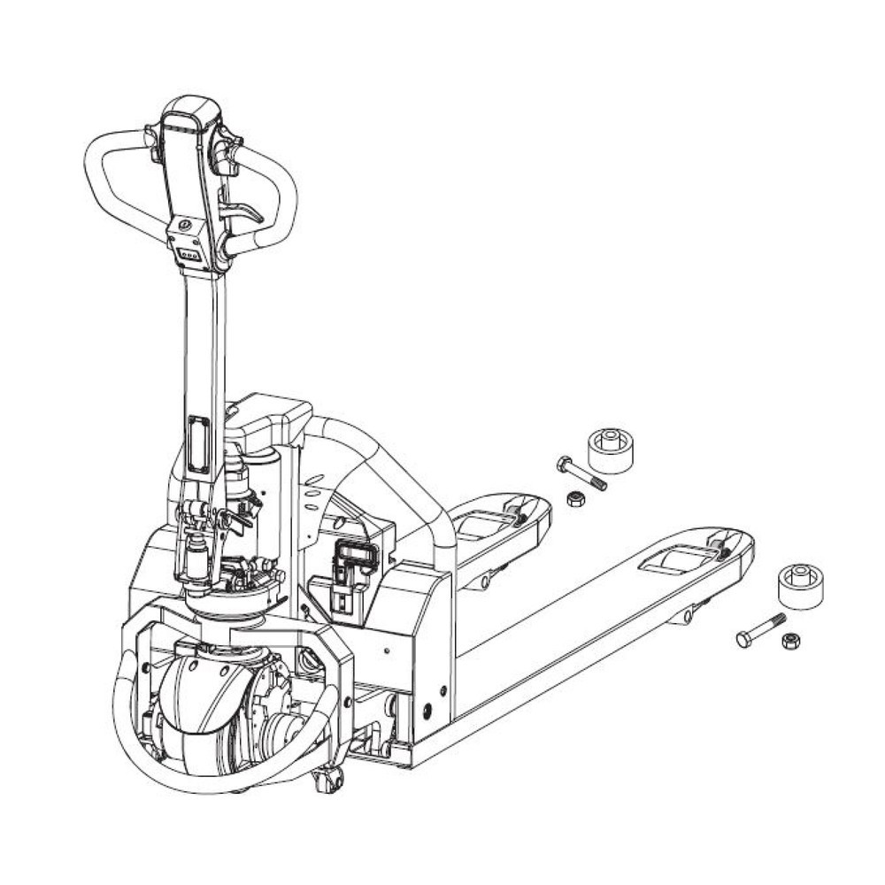 Produktabbildung Nr. 2: Self-Service-Kit für Elektro-Hubwagen Ameise® PTE 1.3 - Einfahrrollenwechsel, 7-teilig