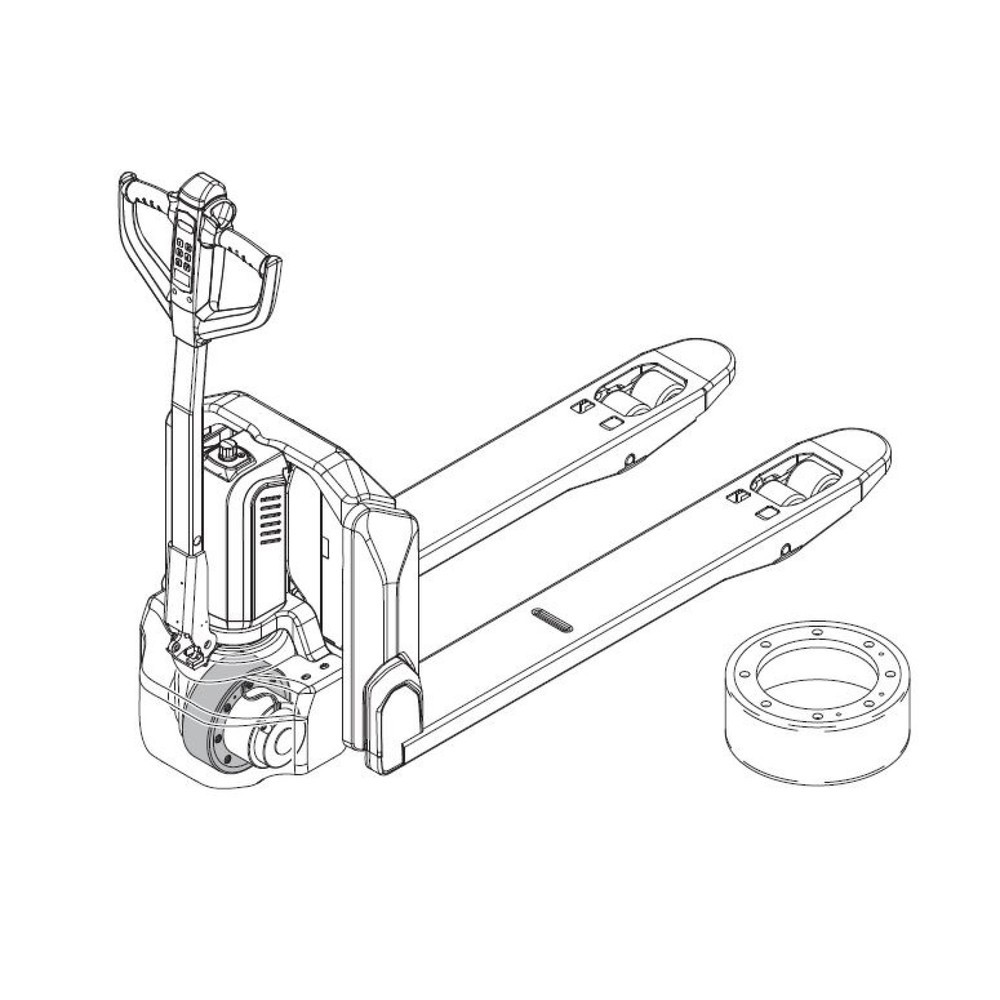 Produktabbildung Nr. 2: Self-Service-Kit für Elektro-Hubwagen Ameise® PTE 1.5 - Antriebsradwechsel, 11-teilig