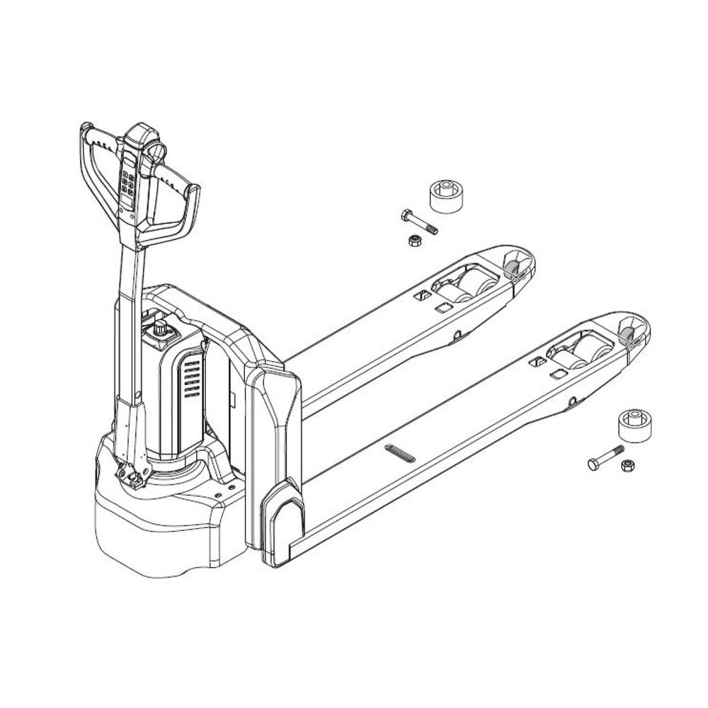 Produktabbildung Nr. 2: Self-Service-Kit für Elektro-Hubwagen Ameise® PTE 1.5 - Einfahrrollenwechsel, 7-teilig