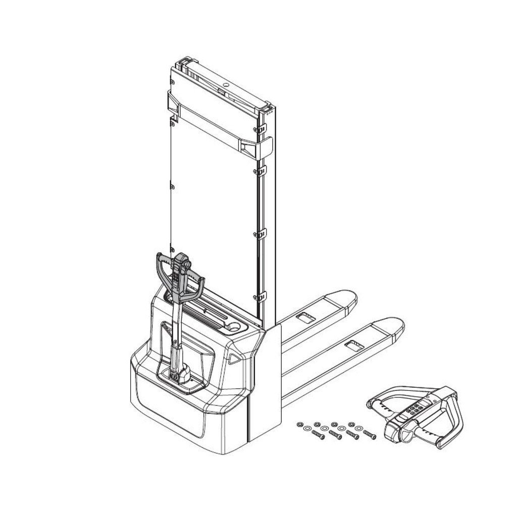 Produktabbildung: Self-Service-Kit für Jungheinrich Elektro-Hochhubwagen AMC 12/AMC 12z - Deichselkopfwechsel, 2-teilig