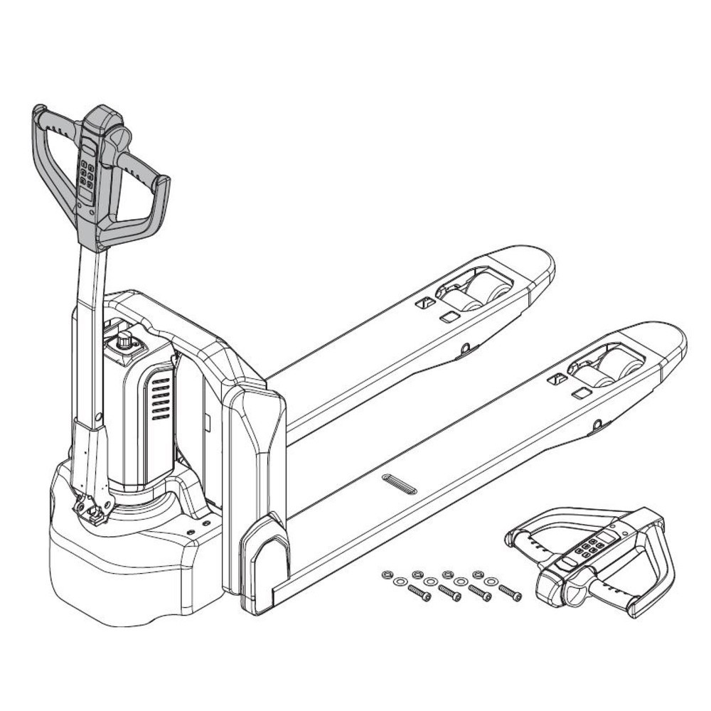Produktabbildung Nr. 2: Self-Service-Kit für Jungheinrich Elektro-Hubwagen AME 15 - Deichselkopfwechsel, 2-teilig
