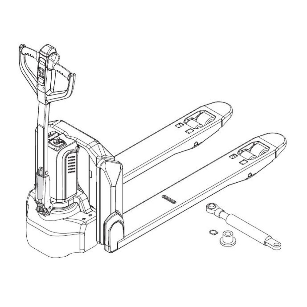 Produktabbildung Nr. 2: Self-Service-Kit für Jungheinrich Elektro-Hubwagen AME 15 - Gasdruckfederwechsel, 4-teilig