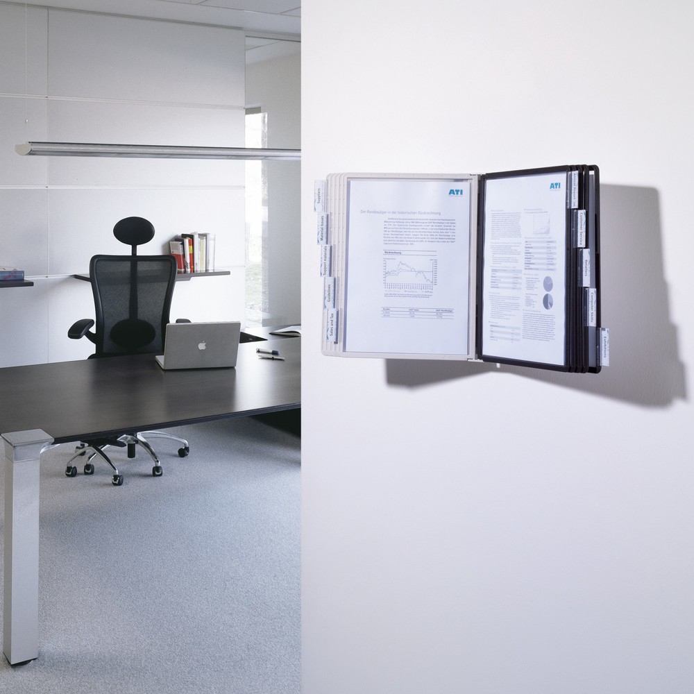 Produktabbildung: Sichttafel-System SHERPA®, Wandhalter, 10 Tafeln