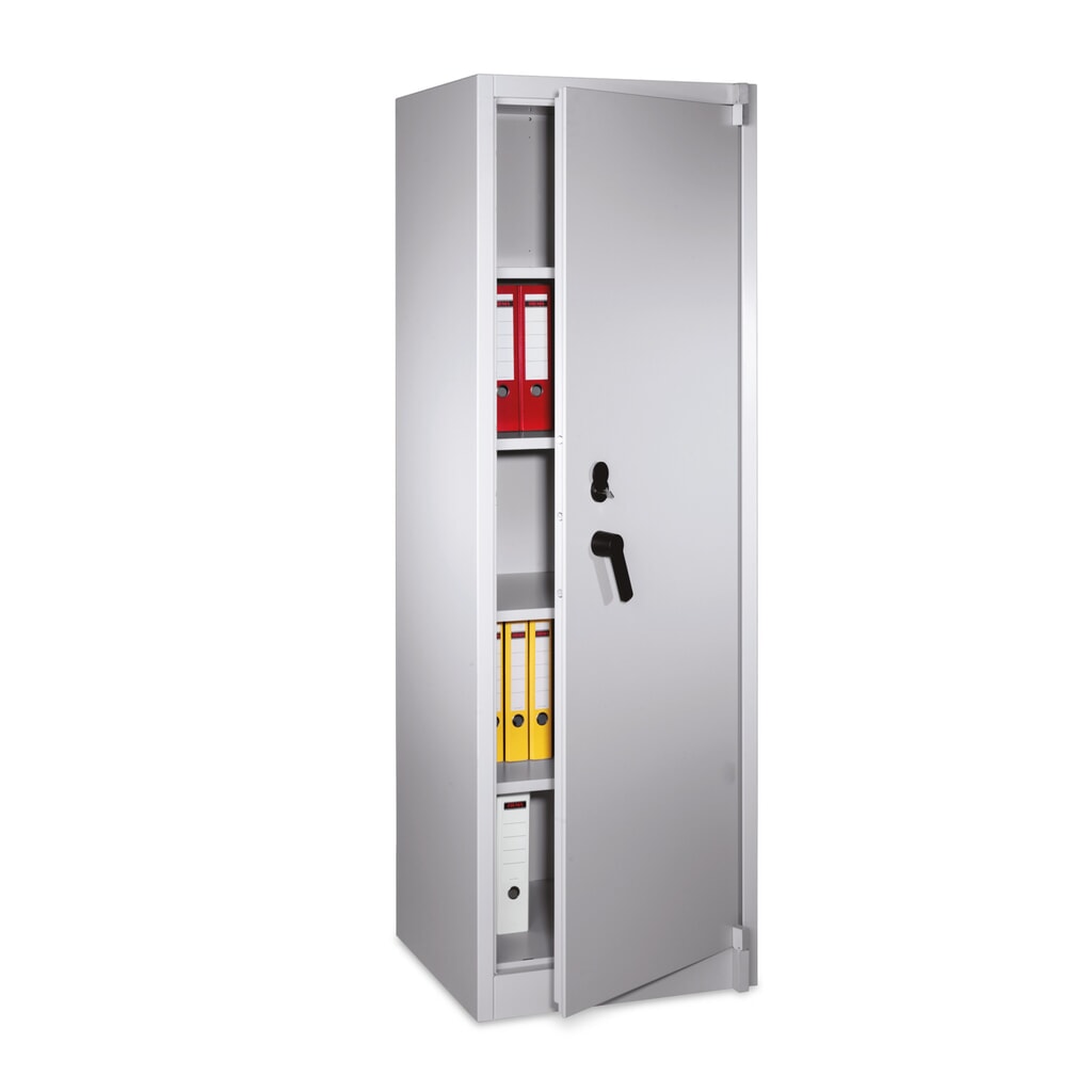 C+P Sicherheits-Flügeltürschrank, 5 OH, HxBxT 1.950 x 650 x 500 mm, lichtgrau/lichtgrau Produktabbildung: C+P Sicherheits-Flügeltürschrank, 5 OH, HxBxT 1.950 x 650 x 500 mm, lichtgrau/lichtgrau
