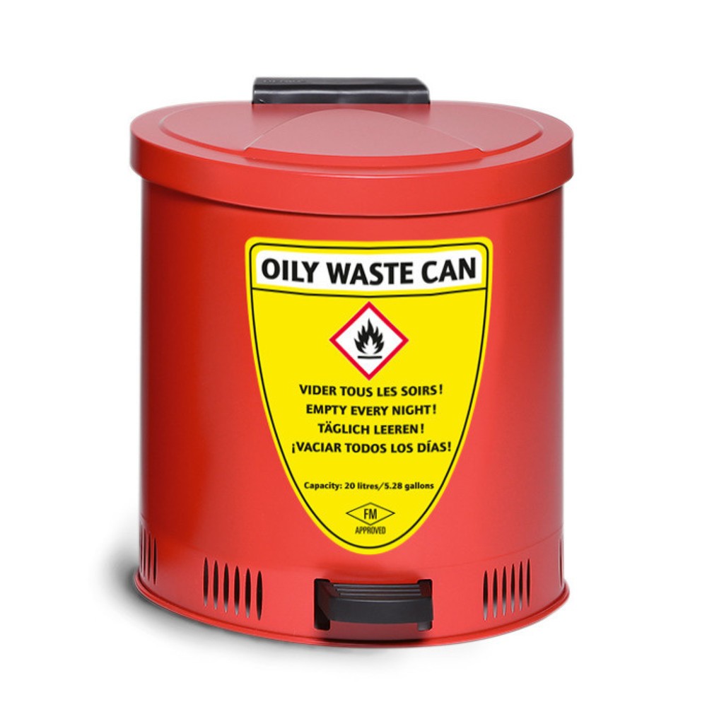 Produktabbildung: Sicherheits-Sammelbehälter SSB, Stahl, rot, 20 Liter