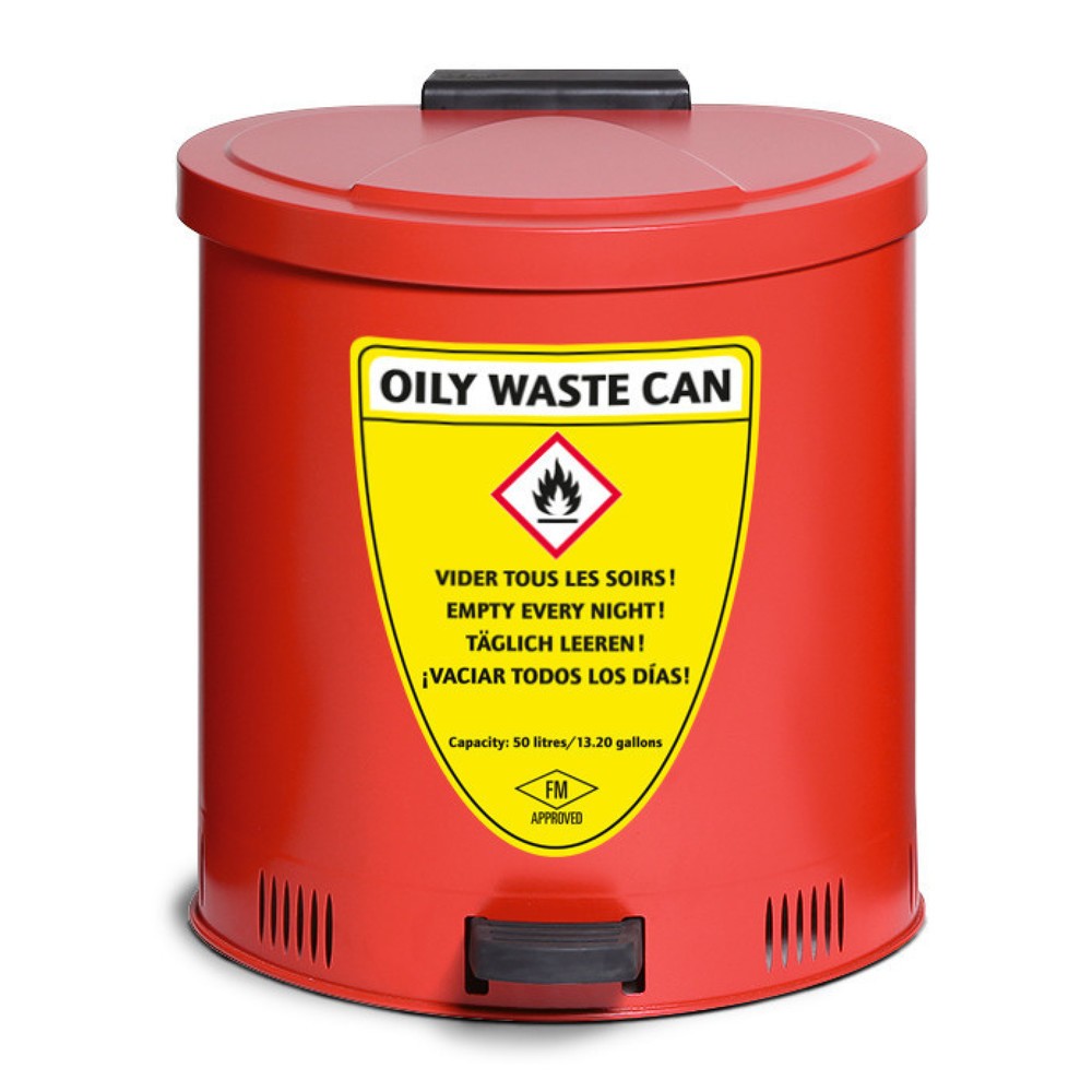 Produktabbildung Nr. 1: Sicherheits-Sammelbehälter SSB, Stahl, rot, 50 Liter