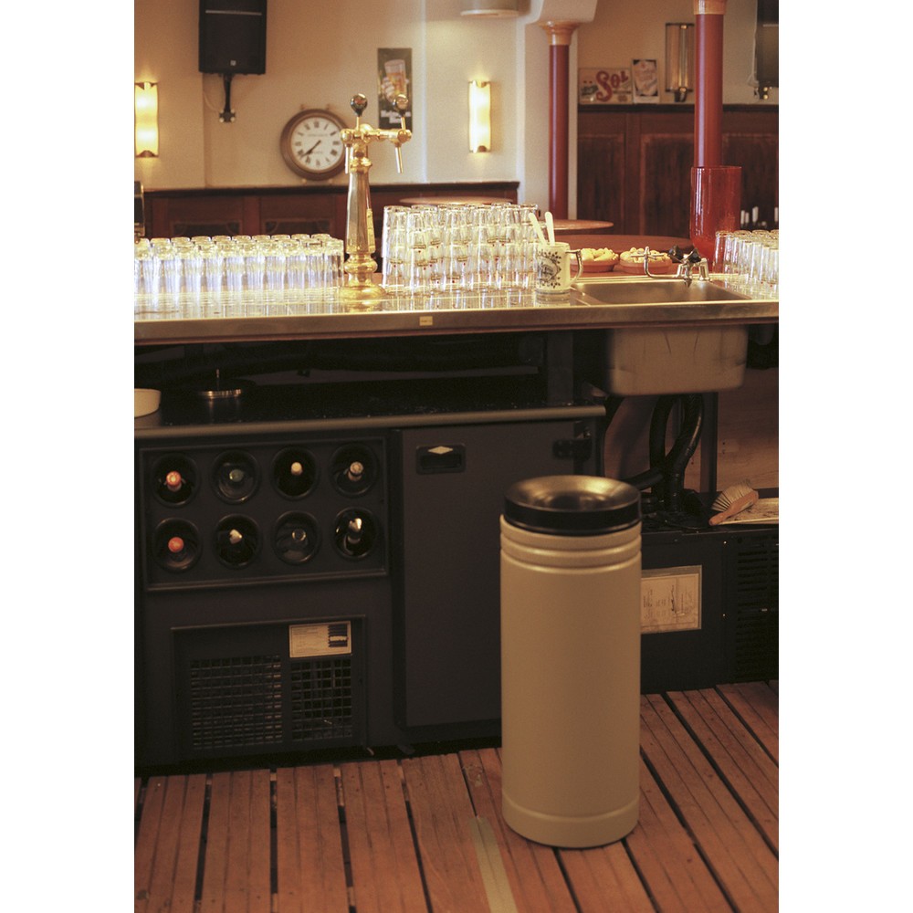 Produktabbildung Nr. 2: Sicherheitspapierkorb, selbstlöschend, Stahl, 50 Liter, grau, schwarz