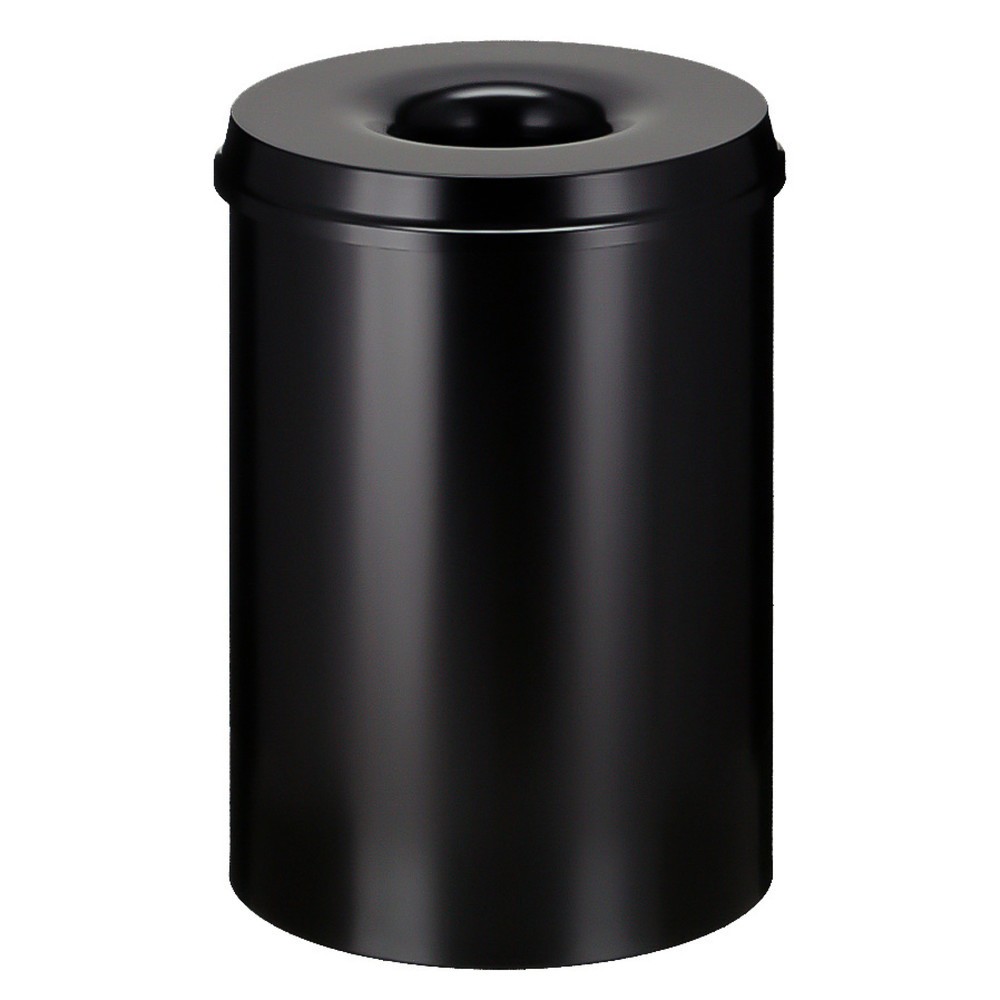 Produktabbildung Nr. 1: Sicherheitspapierkorb, selbstlöschend, Stahl, 30 Liter, schwarz