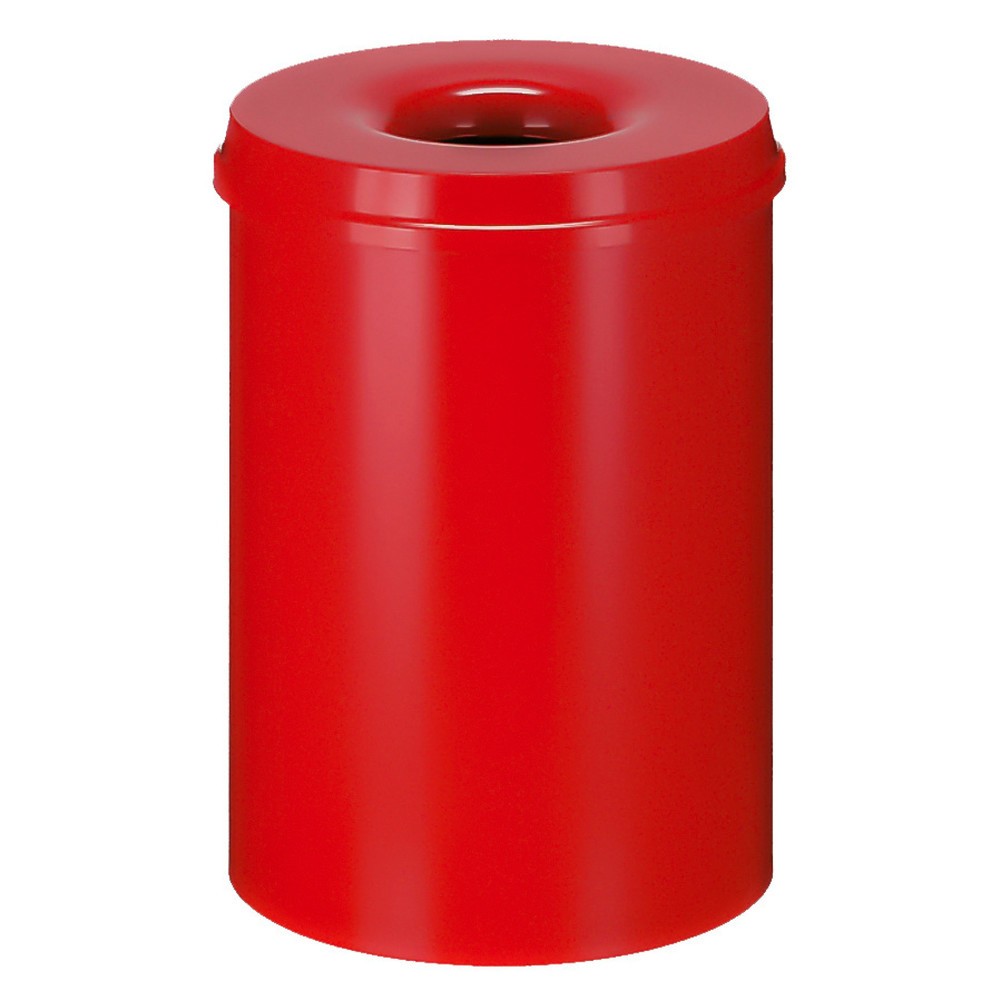 Produktabbildung Nr. 1: Sicherheitspapierkorb, selbstlöschend, Stahl, 30 Liter, rot