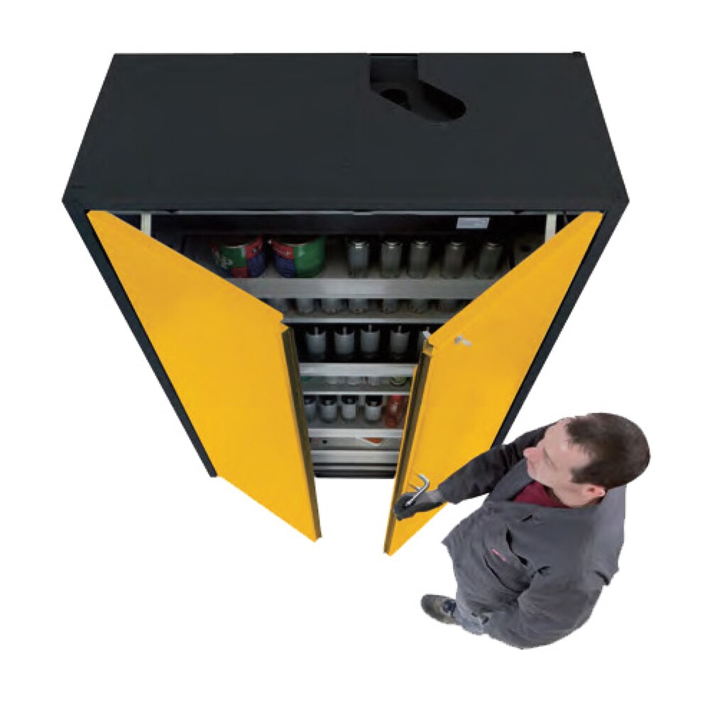 Produktabbildung Nr. 9: asecos® Brandschutzschrank Q-PEGASUS/Typ 90, 4 Auszugswannen, HxBxT 1.953 x 599 x 615 mm, lichtgrau
