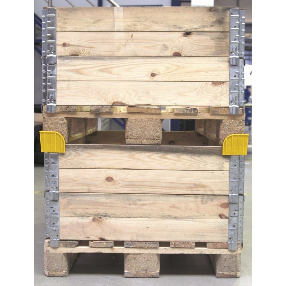 Produktabbildung Nr. 6: Sicherungsecken, Stapelecken für Aufsatzrahmen, 144 Stk/VE, gelb