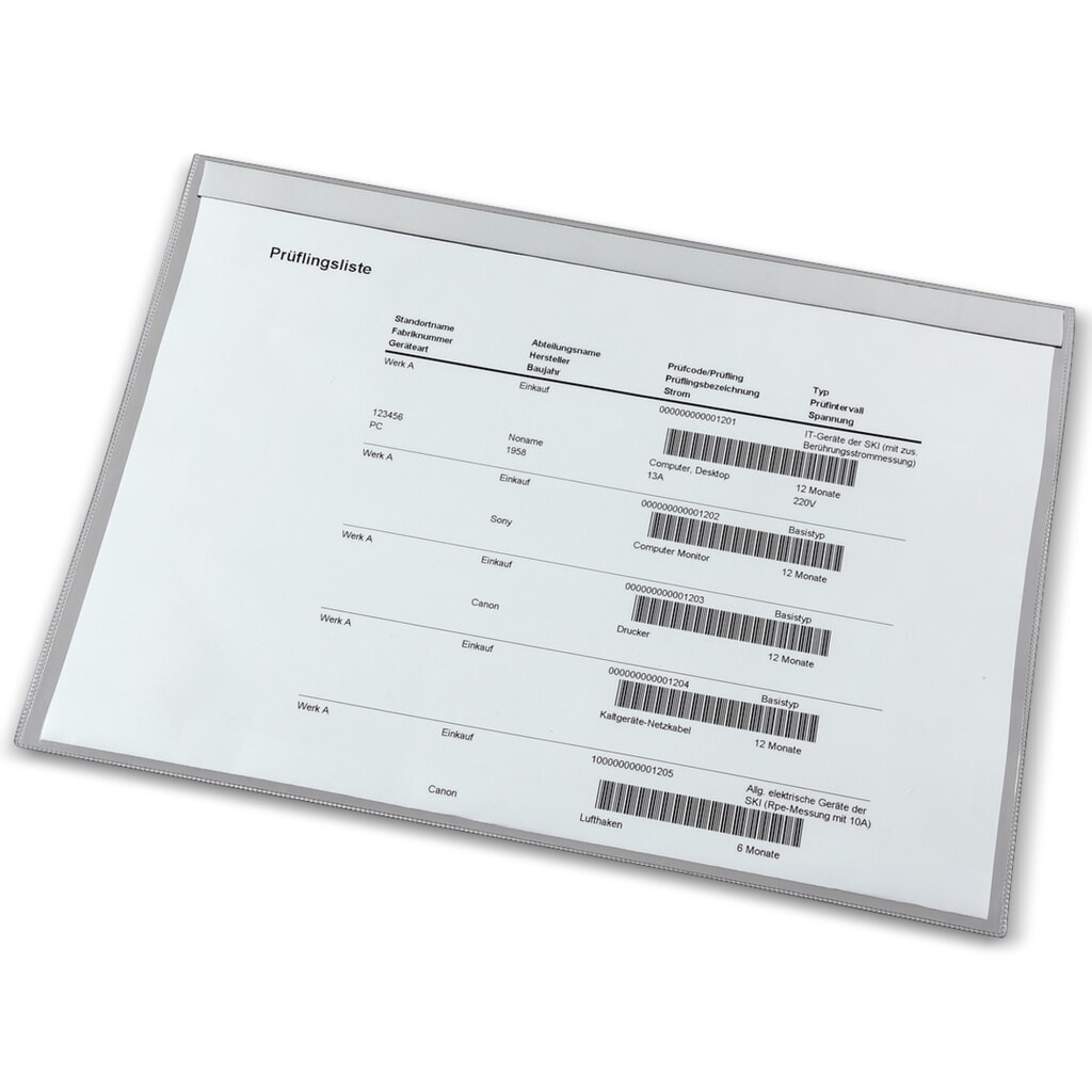 Produktabbildung: Sichthülle DIN A3, quer, transparent, 10 Stk/VE