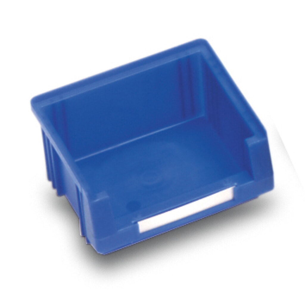 Sichtlagerkästen aus Polypropylen, HxBxT 50 x 102 x 89 mm, blau Produktabbildung: Sichtlagerkästen aus Polypropylen, HxBxT 50 x 102 x 89 mm, blau