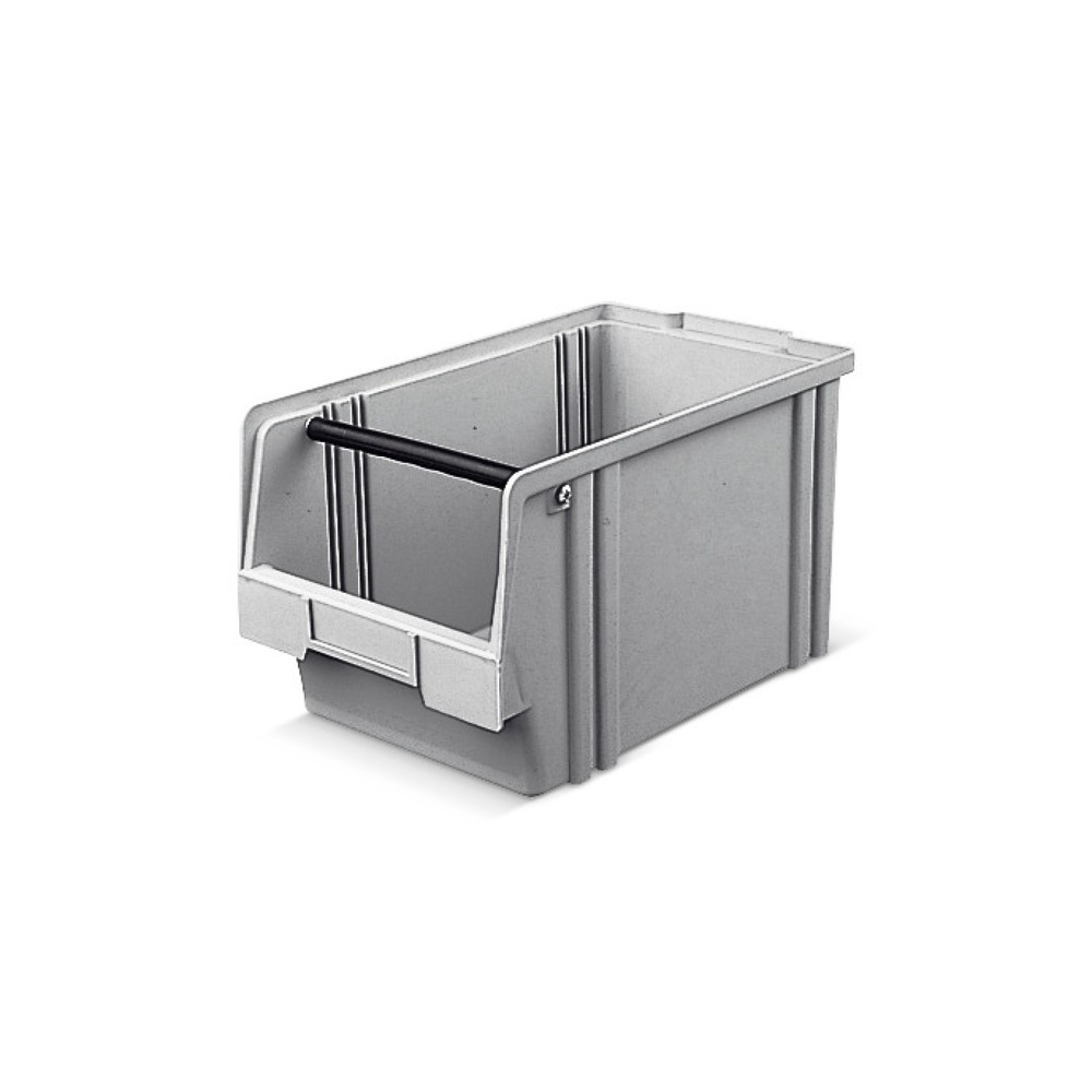 Produktabbildung: Sichtlagerkästen aus Polystyrol, HxBxT 200 x 200 x 350 mm, grau