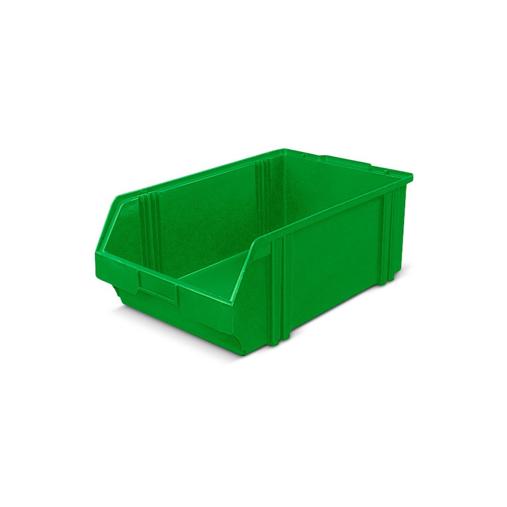 Produktabbildung: Sichtlagerkästen aus Polystyrol, HxBxT 180 x 300 x 500 mm, grün
