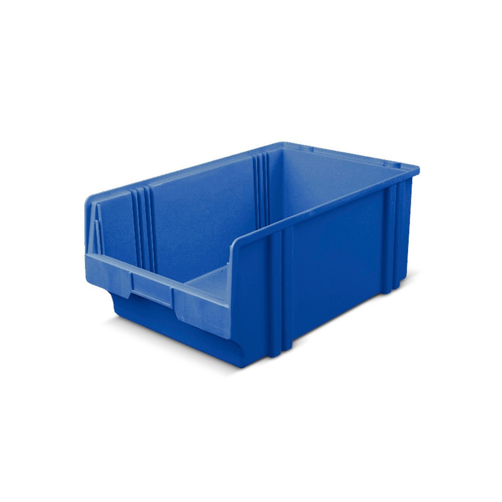 Produktabbildung: Sichtlagerkästen aus Polystyrol, HxBxT 200 x 300 x 500 mm, blau