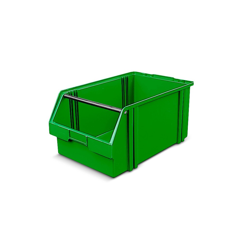 Produktabbildung: Sichtlagerkästen aus Polystyrol, HxBxT 230 x 300 x 500 mm, grün