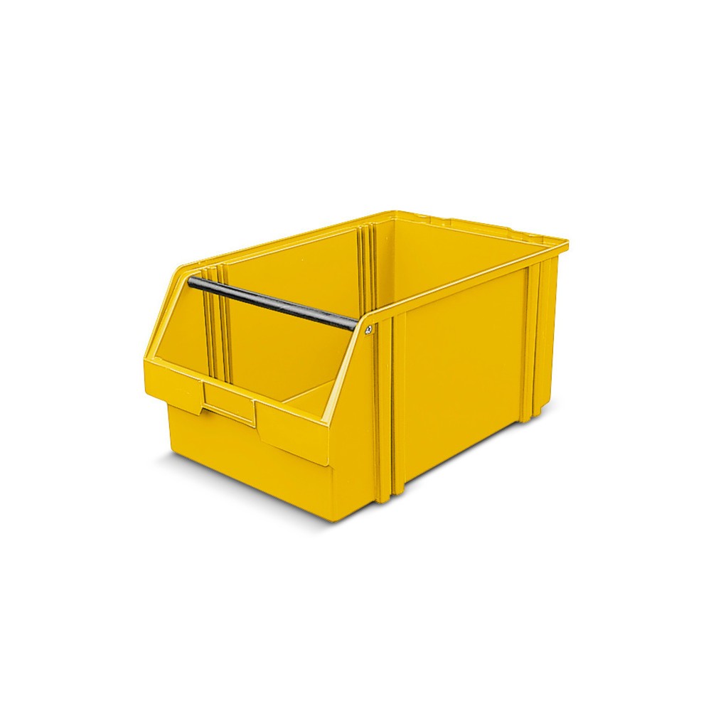 Produktabbildung: Sichtlagerkästen aus Polystyrol, HxBxT 230 x 300 x 500 mm, gelb