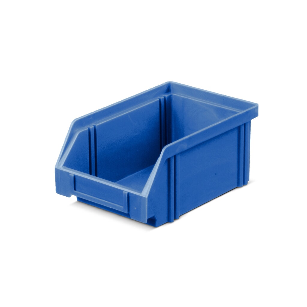 Sichtlagerkästen aus Polystyrol, HxBxT 75 x 105 x 160 mm, blau Produktabbildung: Sichtlagerkästen aus Polystyrol, HxBxT 75 x 105 x 160 mm, blau
