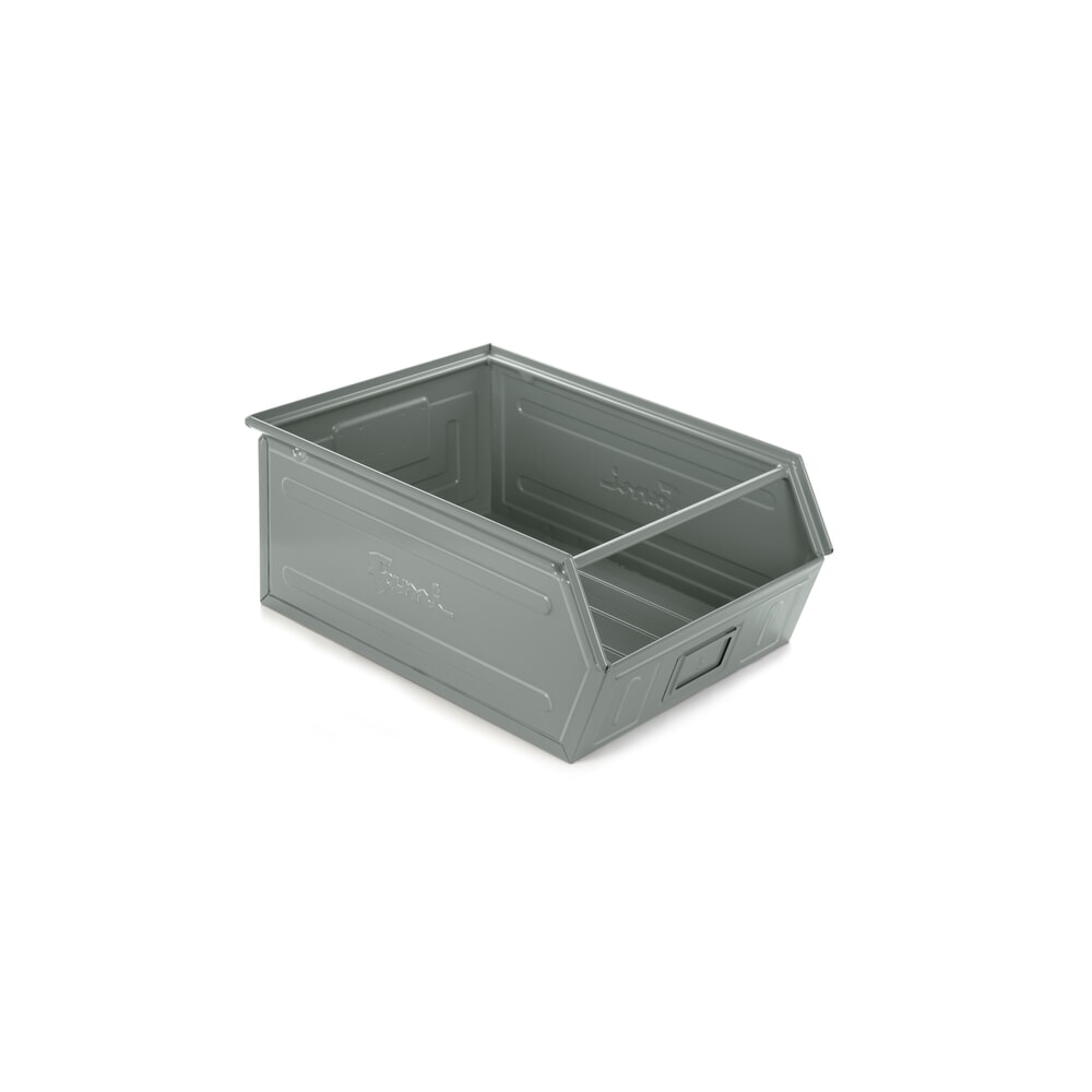 Produktabbildung Nr. 1: Fami Sichtlagerkasten, HxBxT 300 x 450 x 700 mm, Stahlblech, fehgrau, 6 Stk/VE