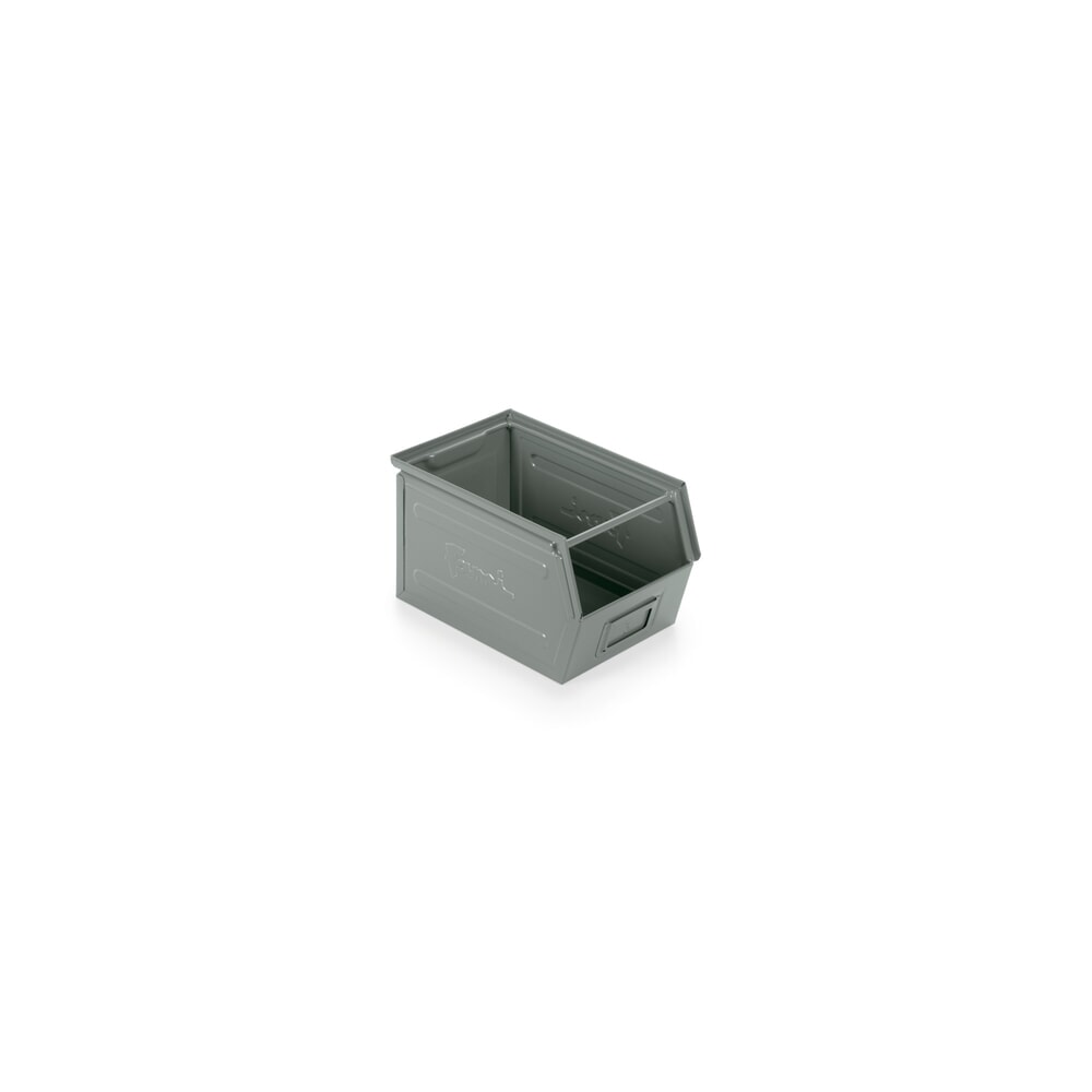 Produktabbildung Nr. 1: Fami Sichtlagerkasten, HxBxT 200 x 200 x 350 mm, Stahlblech, fehgrau, 8 Stk/VE