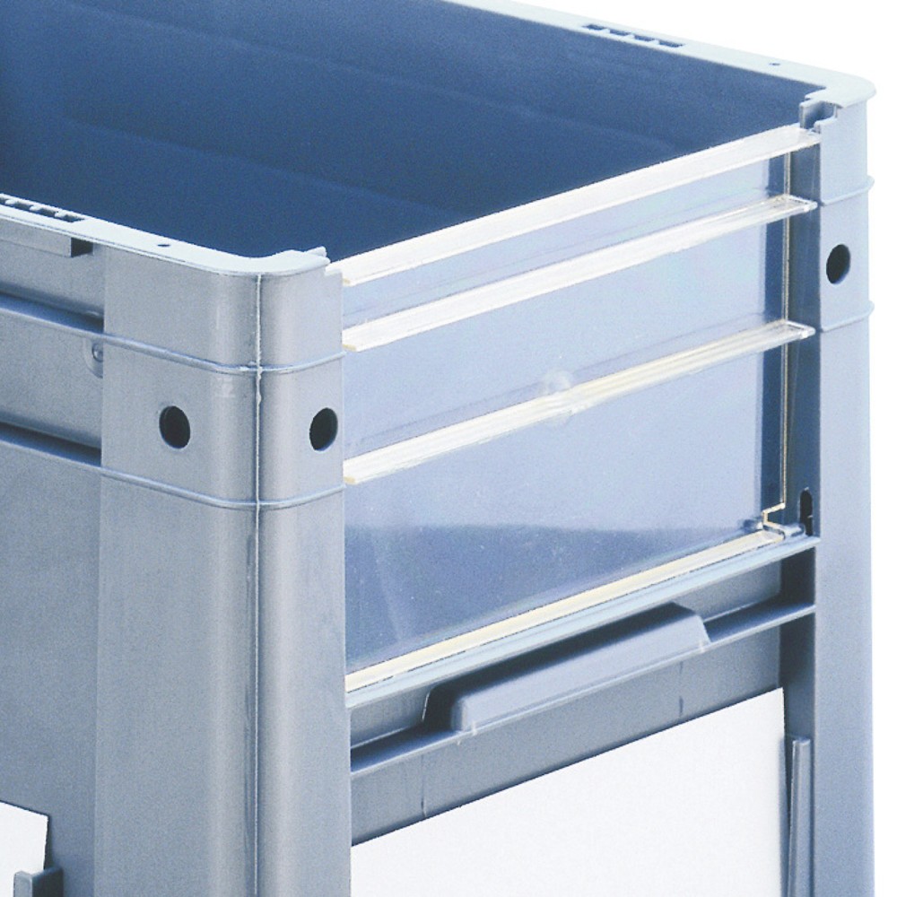 Produktabbildung: Sichtscheibe für Euro-Stapelbehälter für schwere Lasten, mit Sichtöffnung, HxBxT 320 x 400 x 600 mm