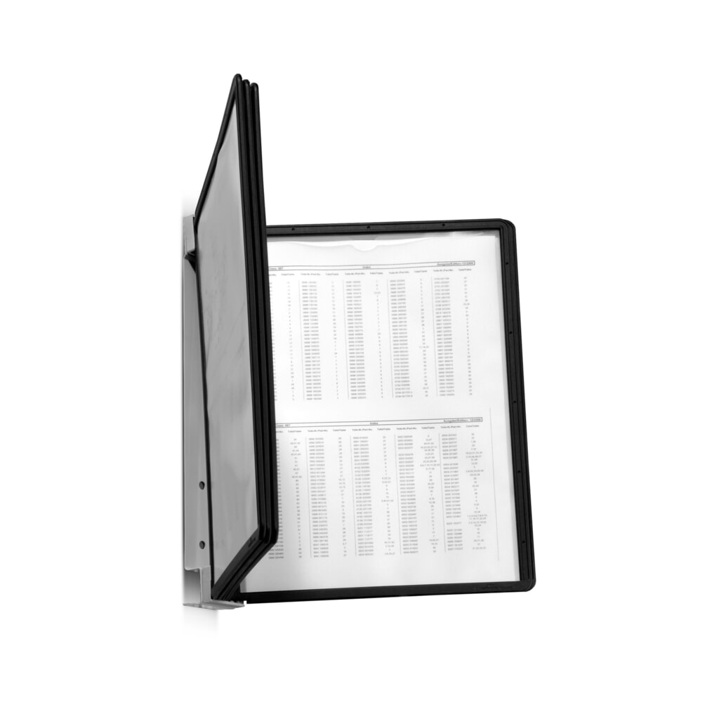 Produktabbildung: Sichttafel-System mit 5 Tafeln, schwarz