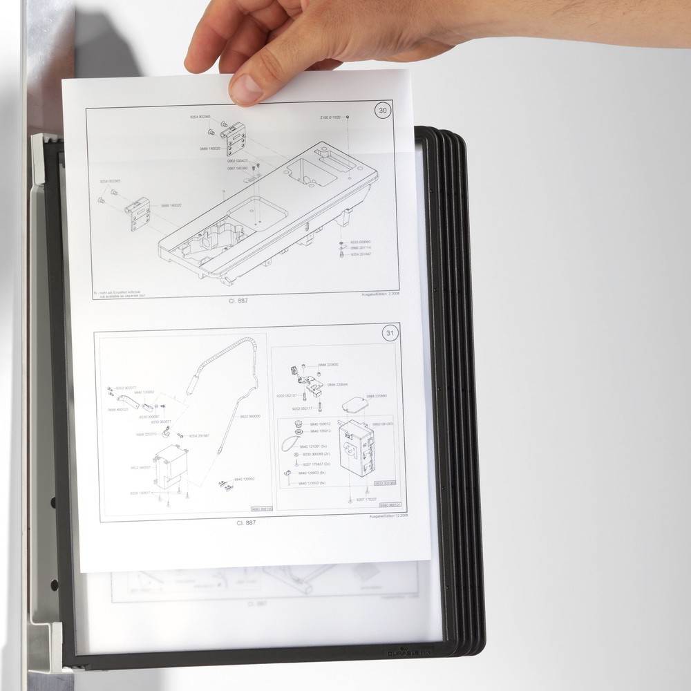 Produktabbildung Nr. 5: Sichttafel-System mit 5 Tafeln, schwarz
