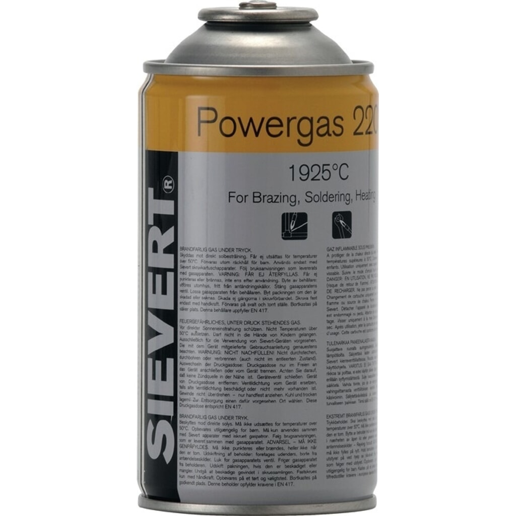 SIEVERT Schraubkartusche Powergas 2203, 175 g 300 ml, 1925 °C Produktabbildung: SIEVERT Schraubkartusche Powergas 2203, 175 g 300 ml, 1925 °C