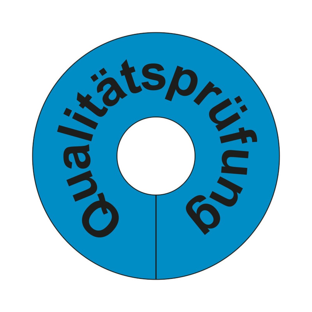 Produktabbildung: Signalringe für die Wareneingangs- und Qualitätskontrolle, "Qualitätsprüfung", blau