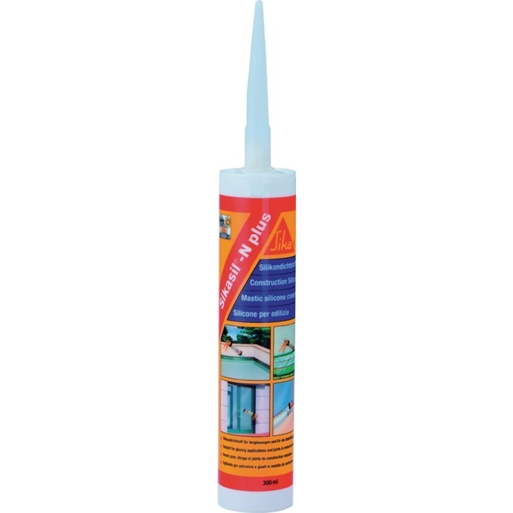 Produktabbildung: Sika Silicondichtstoff SIKASIL N plus, grau, 300 ml