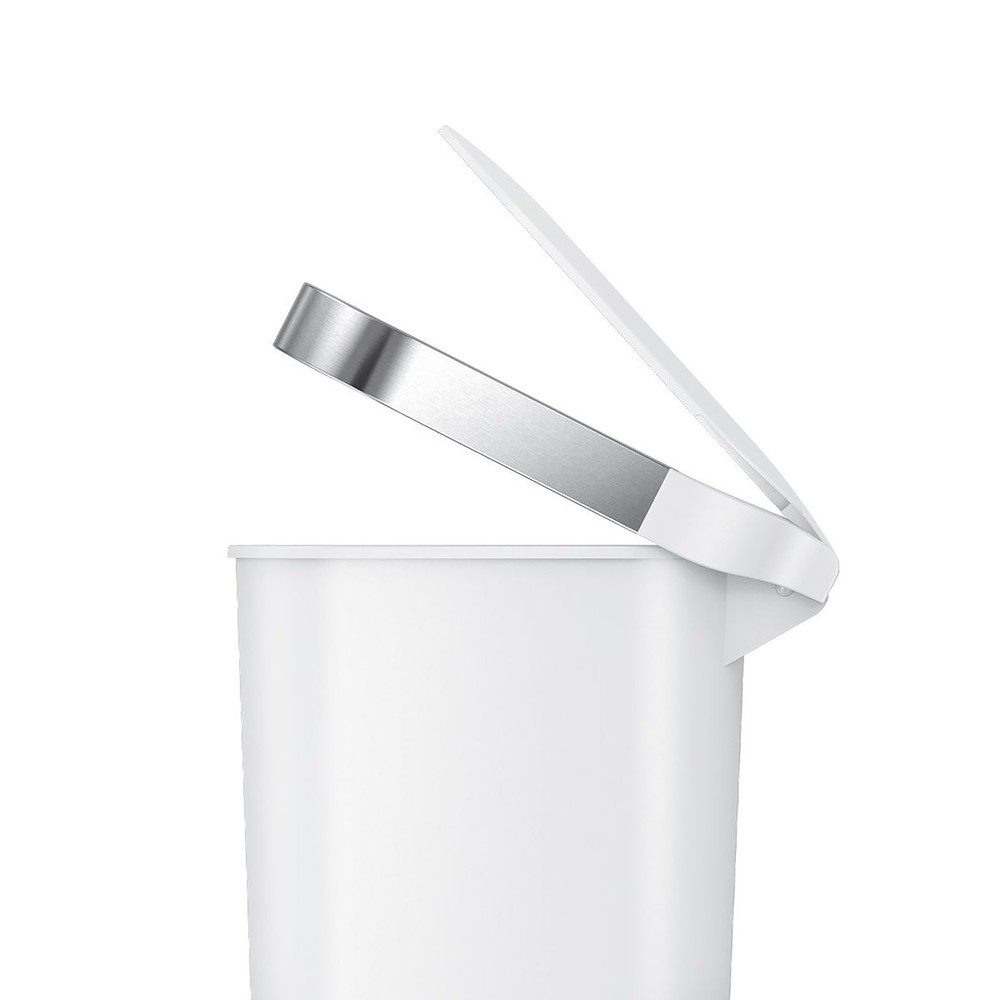 Produktabbildung Nr. 4: SIMPLEHUMAN Tret-Abfallbehälter Slim, 40 Liter, weiß
