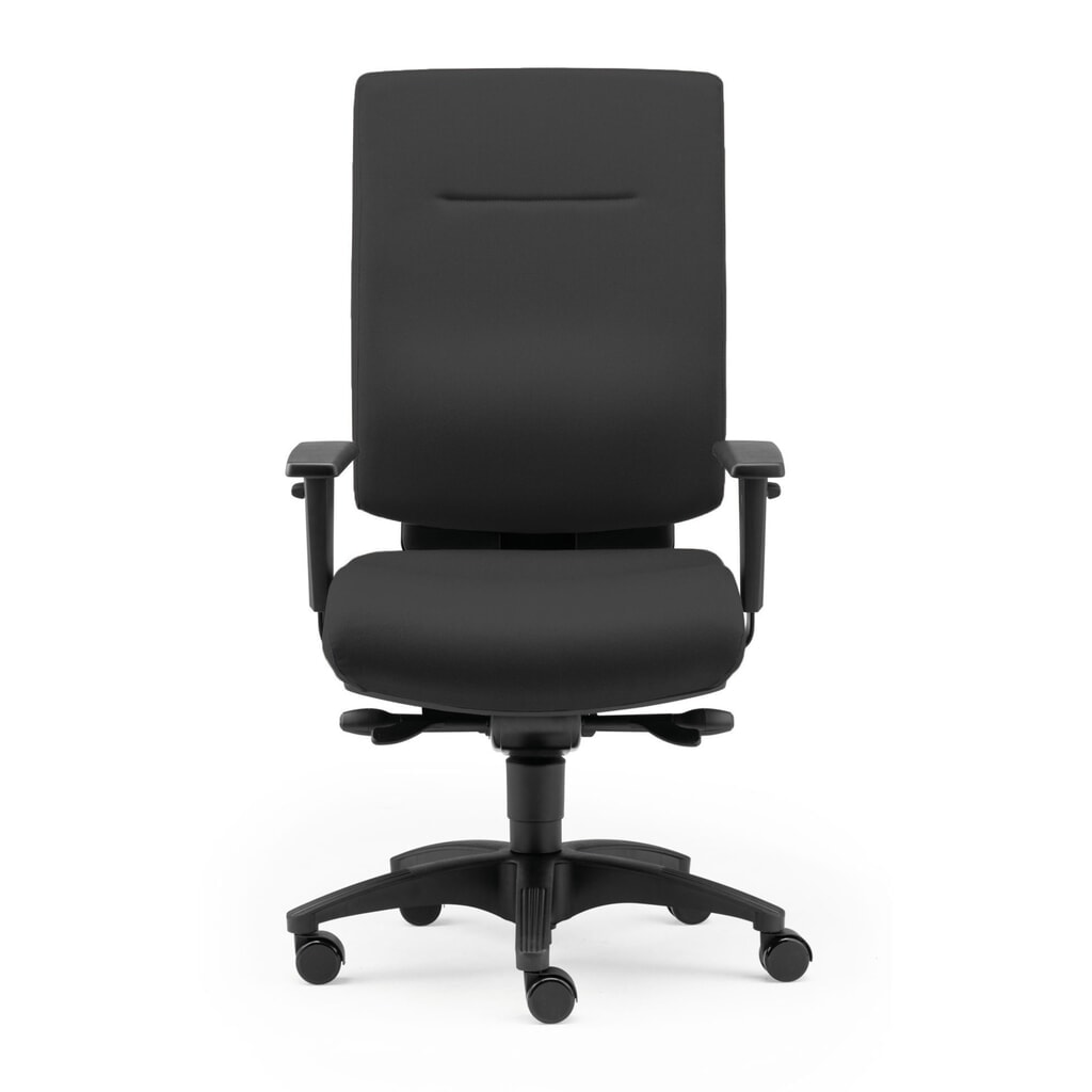 SITWELL STEIFENSAND Bandscheiben-Bürostuhl MyChair, extrabreit, mit Teppichbodenrollen, Polyester, Tragkraft 150 kg Produktabbildung: SITWELL STEIFENSAND Bandscheiben-Bürostuhl MyChair, extrabreit, mit Teppichbodenrollen, Polyester, Tragkraft 150 kg