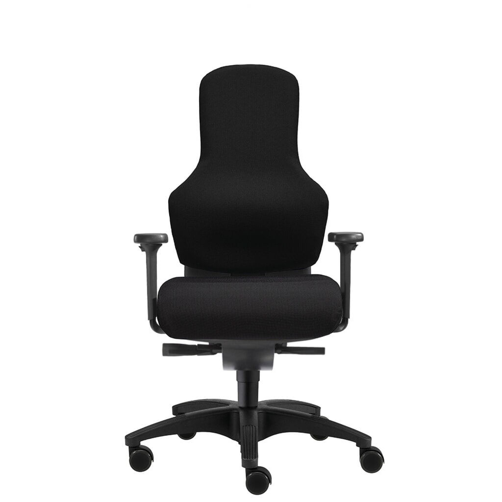 SITWELL STEIFENSAND Bandscheiben-Bürostuhl Ortholetic, sakralfreie Rückenlehne, Teppichbodenrollen, Polyester, Tragkraft 120 kg Produktabbildung: SITWELL STEIFENSAND Bandscheiben-Bürostuhl Ortholetic, sakralfreie Rückenlehne, Teppichbodenrollen, Polyester, Tragkraft 120 kg