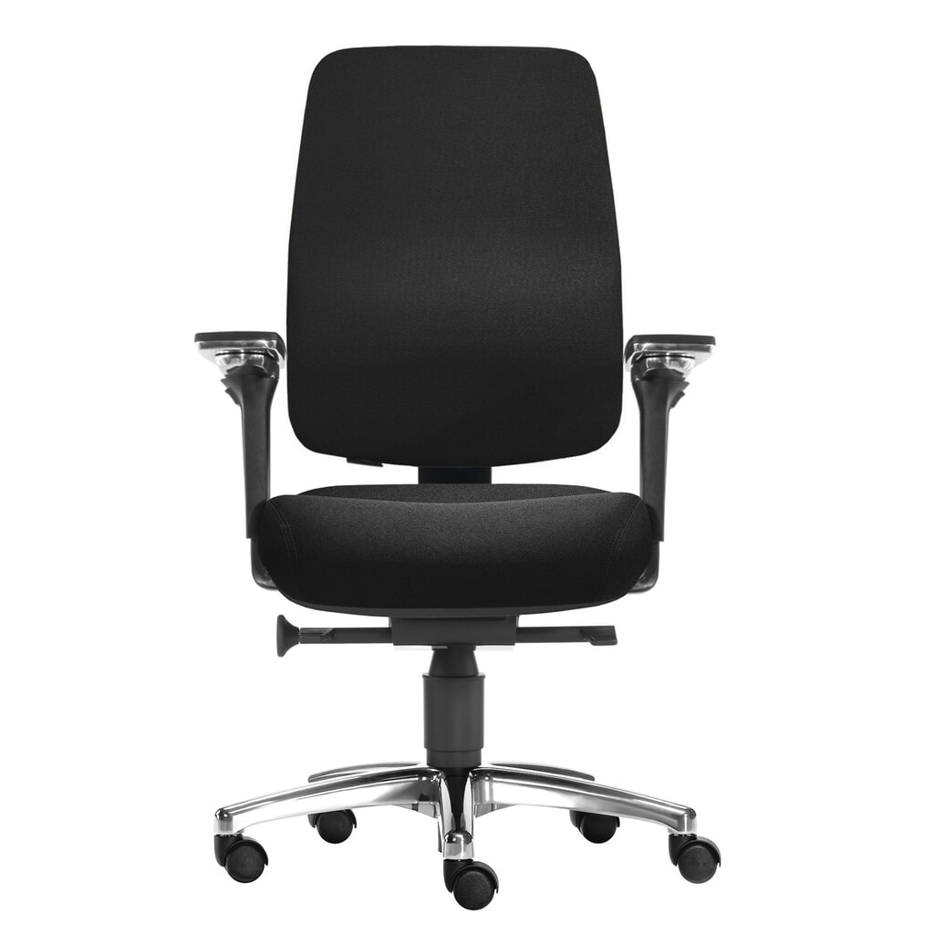SITWELL STEIFENSAND Bandscheiben-Bürostuhl Spirit, tiefenverstellbare Lordosenstütze, 5D-Armlehne, Polyester, schwarz Produktabbildung: SITWELL STEIFENSAND Bandscheiben-Bürostuhl Spirit, tiefenverstellbare Lordosenstütze, 5D-Armlehne, Polyester, schwarz