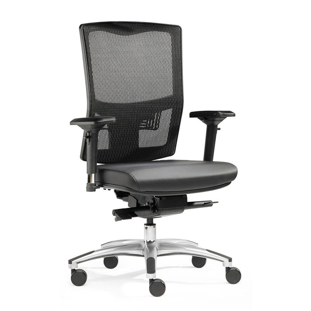 Produktabbildung Nr. 3: SITWELL STEIFENSAND Bürostuhl Liberty, Sitzpolster aus Bonded Leder, Netz-Rückenlehne