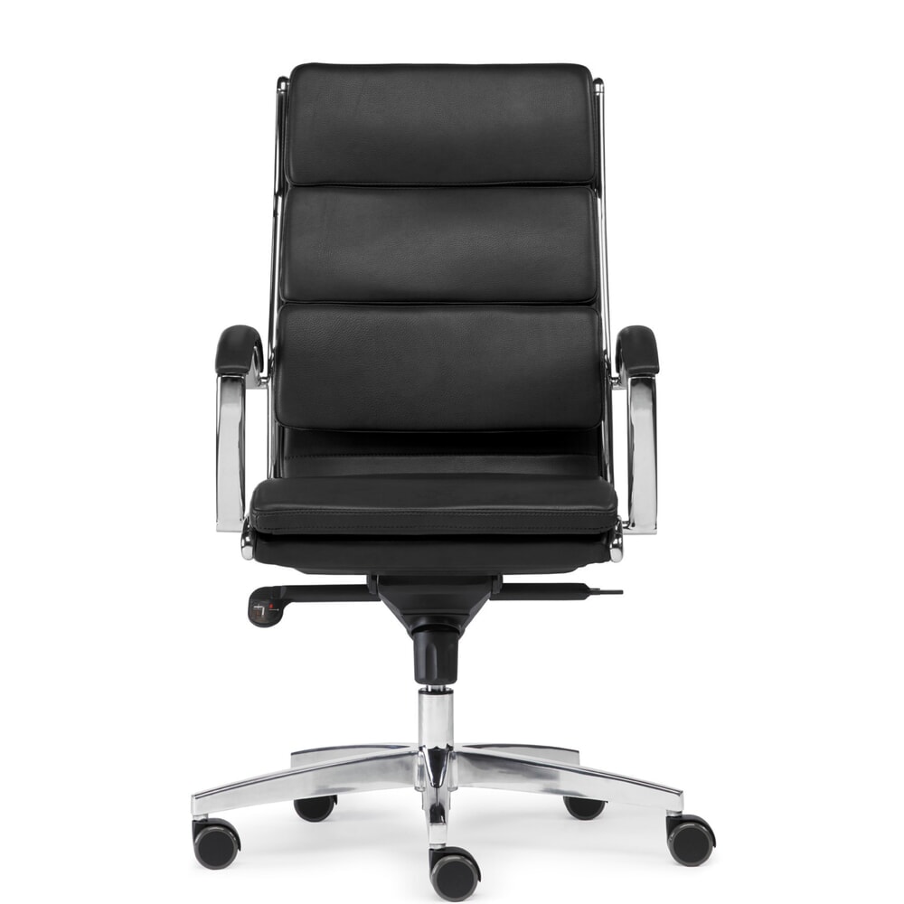 Produktabbildung: SITWELL STEIFENSAND Design-Bürostuhl Dream, Aluminium-Fußkreuz, nachhaltiges Bonded Leder, Tragkraft 125 kg, schwarz