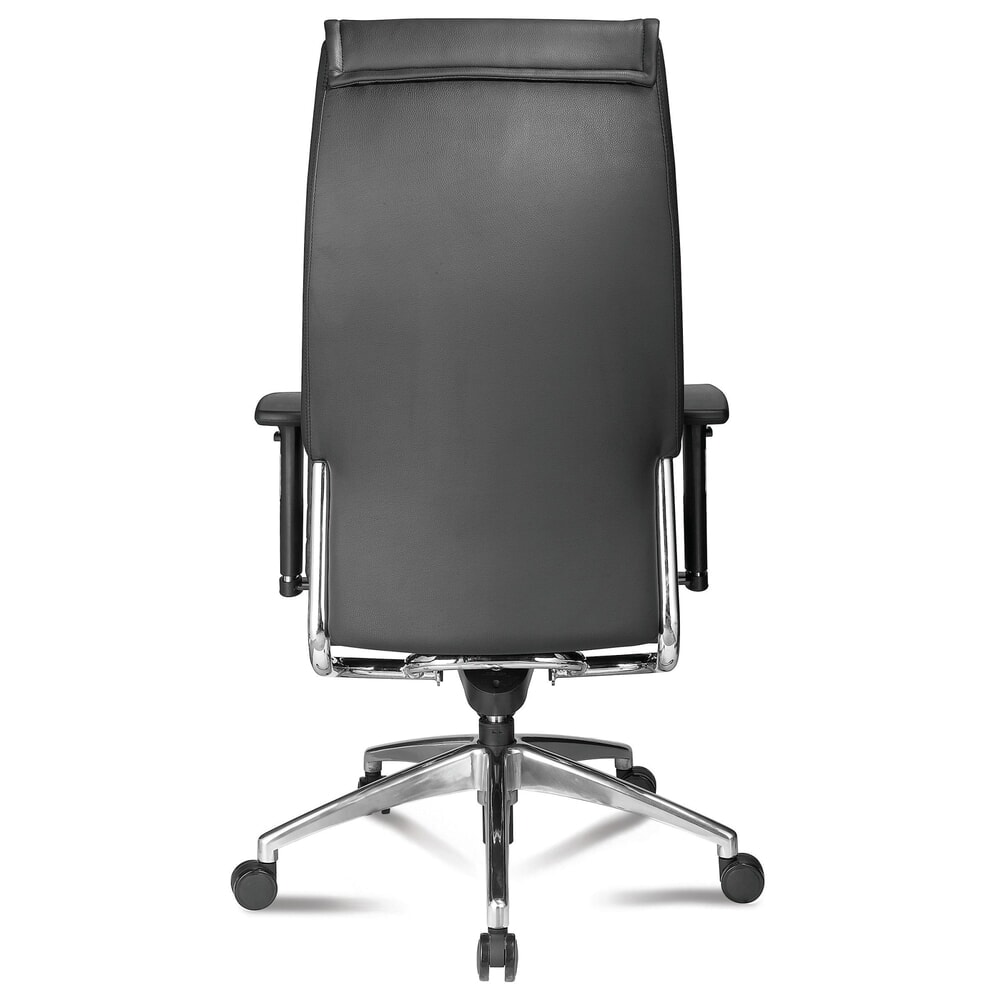 Produktabbildung Nr. 2: SITWELL STEIFENSAND Design-Schwerlast-Bürostuhl Big Boss, Ledersitz mit chromatierten Elemente
