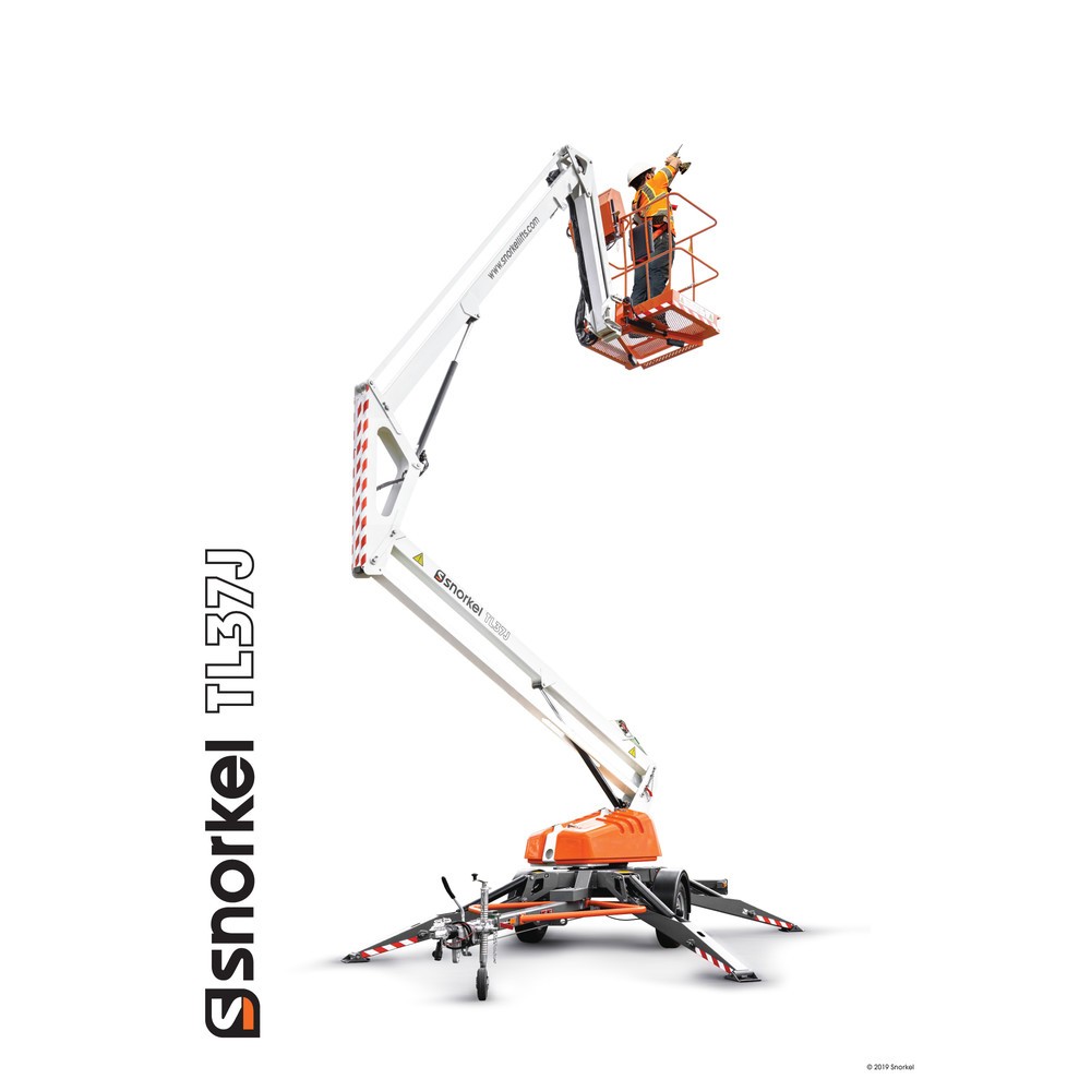 Produktabbildung: Snorkel Anhänger-Gelenkarbeitsbühne TL37J BI, Tragkraft 215 kg, Arbeitshöhe 12,9 m