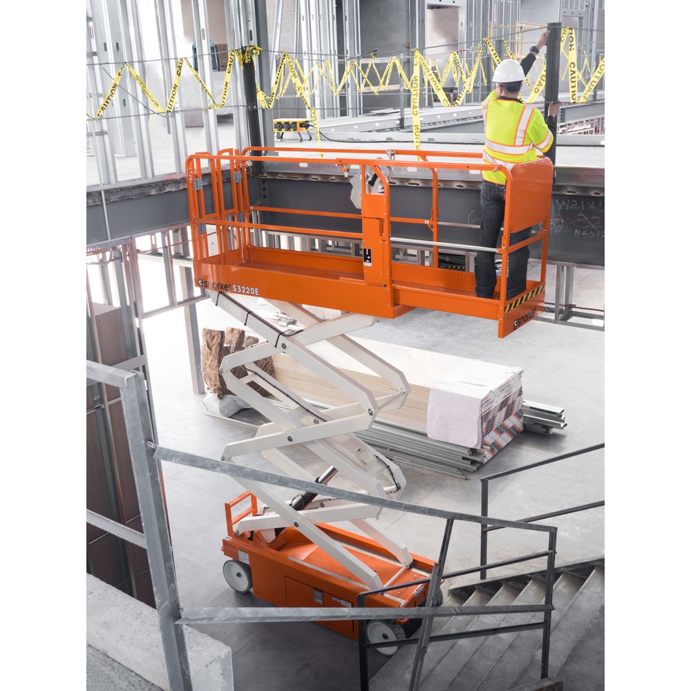 Produktabbildung Nr. 2: Snorkel Batterie-Scherenarbeitsbühne S3220E, elektrisch verfahrbar, TK 409 kg, max. 8,1 m Arbeitshöhe