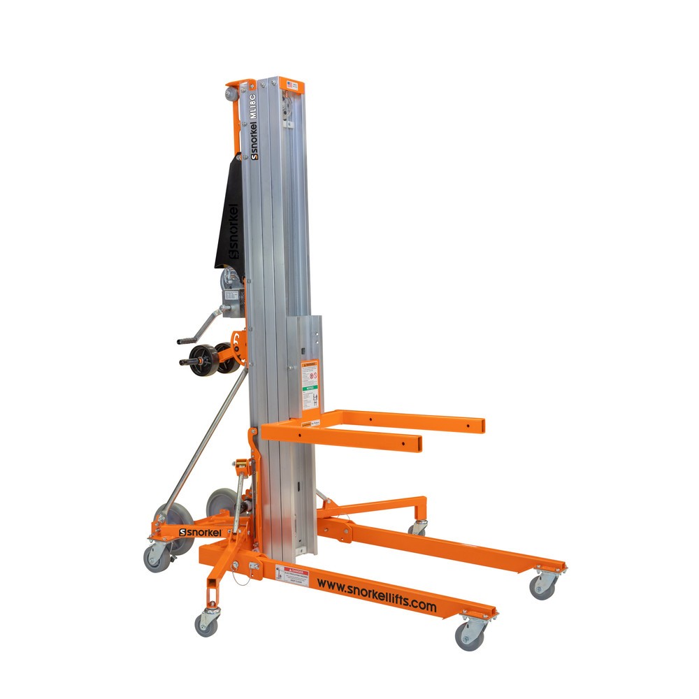 Produktabbildung: Snorkel Materiallift ML18C, inkl. seitl. Stützen, max. Hubhöhe 5,6 m