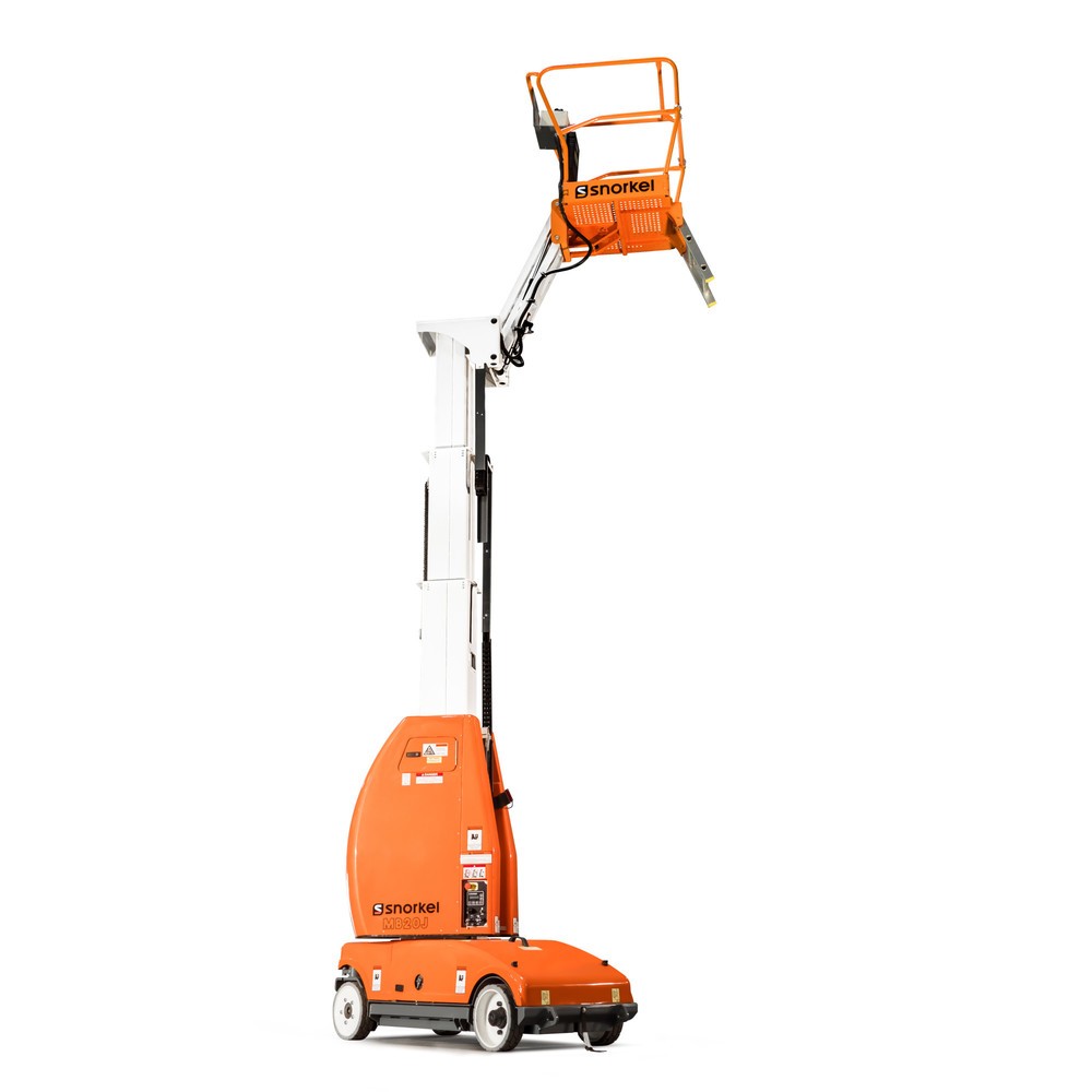 Produktabbildung: Snorkel Teleskopmastbühne MB20J, elektrisch verfahrbar, TK 215 kg, max. 8,1 m Arbeitshöhe, max. 2.6 m Reichweite