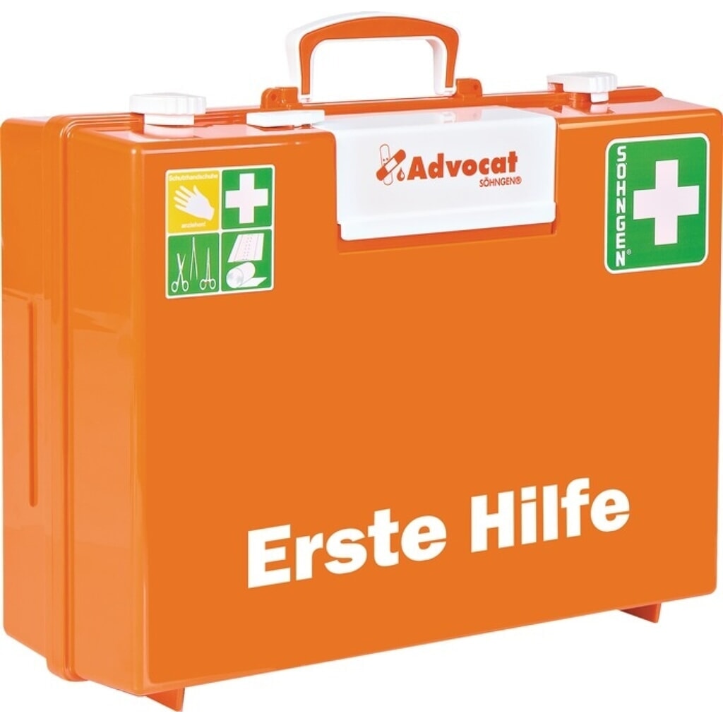 SÖHNGEN® Erste Hilfe Koffer Advocat, B400xH300xT150ca.mm, orange Produktabbildung Nr. 3: SÖHNGEN® Erste Hilfe Koffer Advocat, B400xH300xT150ca.mm, orange