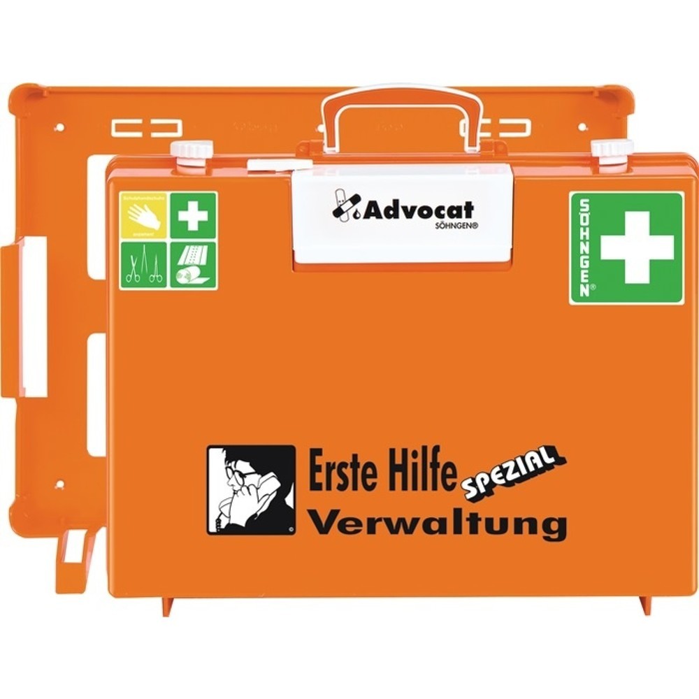 Produktabbildung: SÖHNGEN® Erste Hilfe Koffer Advocat Verwaltung, B400xH300xT150ca.mm, orange