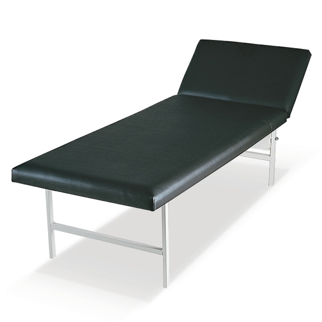 SÖHNGEN® Ruheraumliege, fest stehend, Kopfteil verstellbar, schwarz Produktabbildung: SÖHNGEN® Ruheraumliege, fest stehend, Kopfteil verstellbar, schwarz
